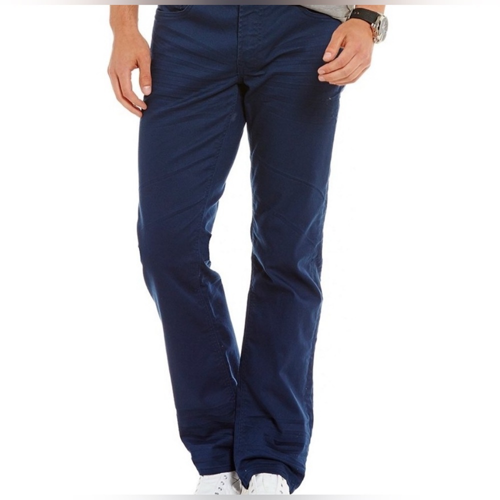 Buffalo David Bitton Jeans Mens 34x34 Dark Navy SAM-X Slim Straight Stretch Pant